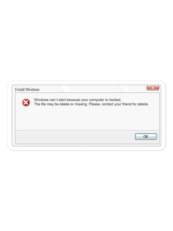 Install Windows Prank Sticker Sticker