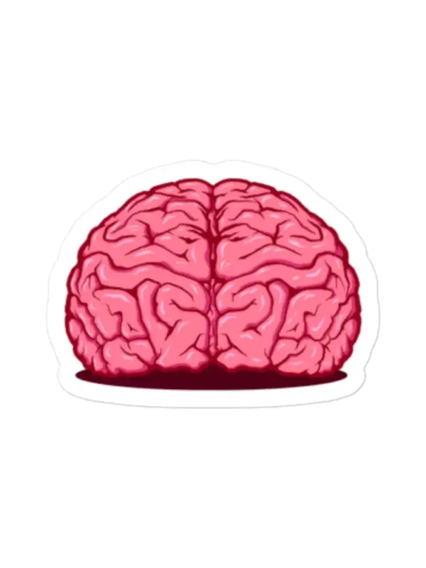 Pink Brain Sticker