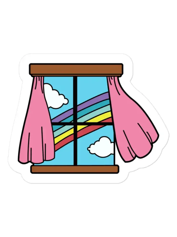 Rainbow in the Window Sticker
