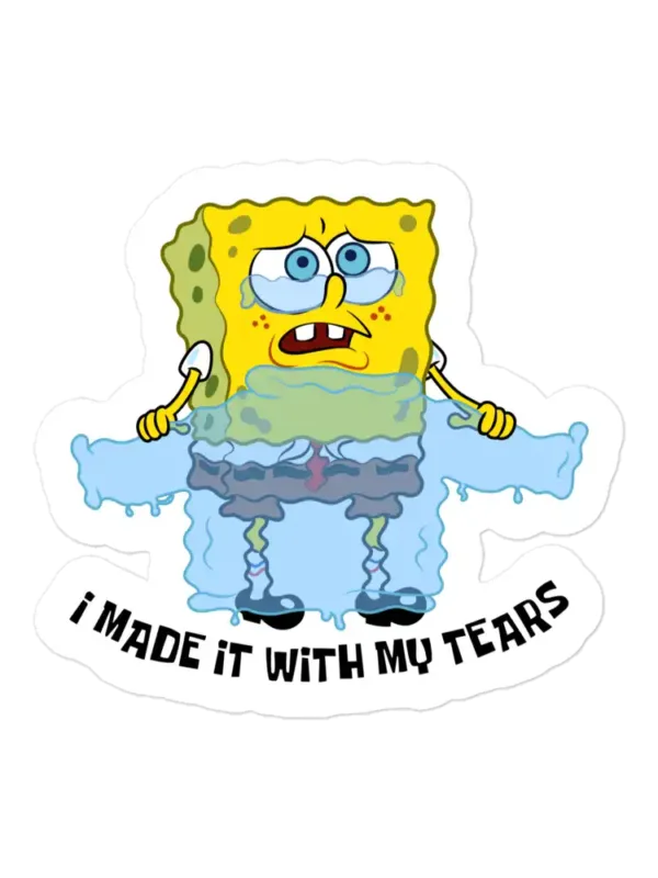 SpongeBob Tear Sweater Sticker
