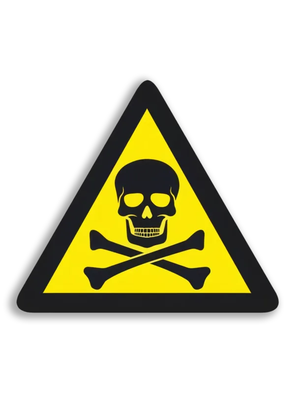 Skull and Crossbones Danger Symbol Sticker