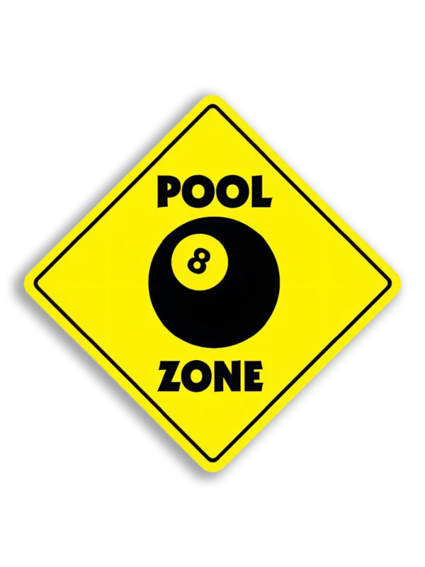 Beware You Are Entering the Pool Zone Sticker