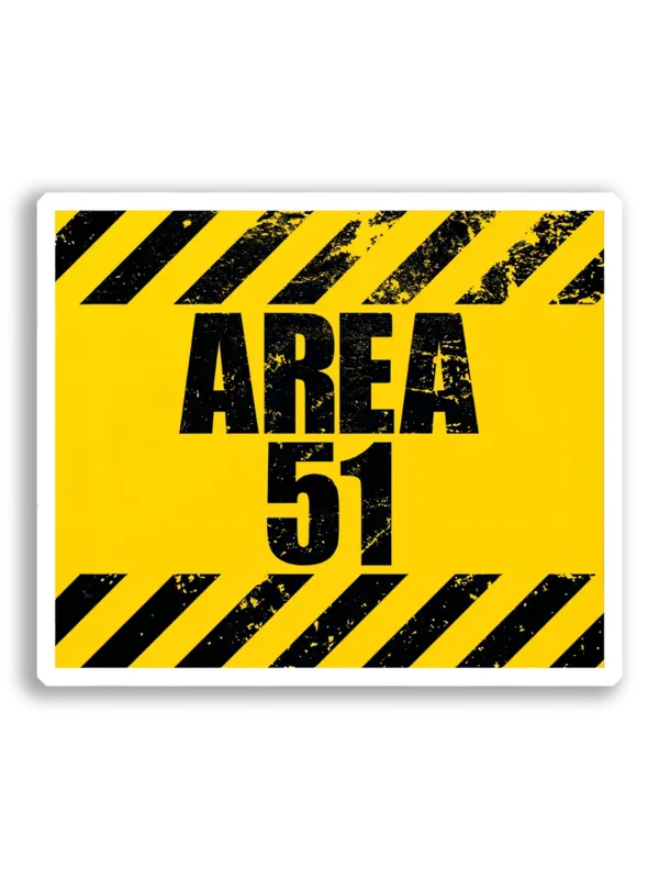 Area 51 Warning Sign Sticker