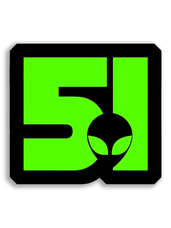 Area 51 Alien Logo Sticker