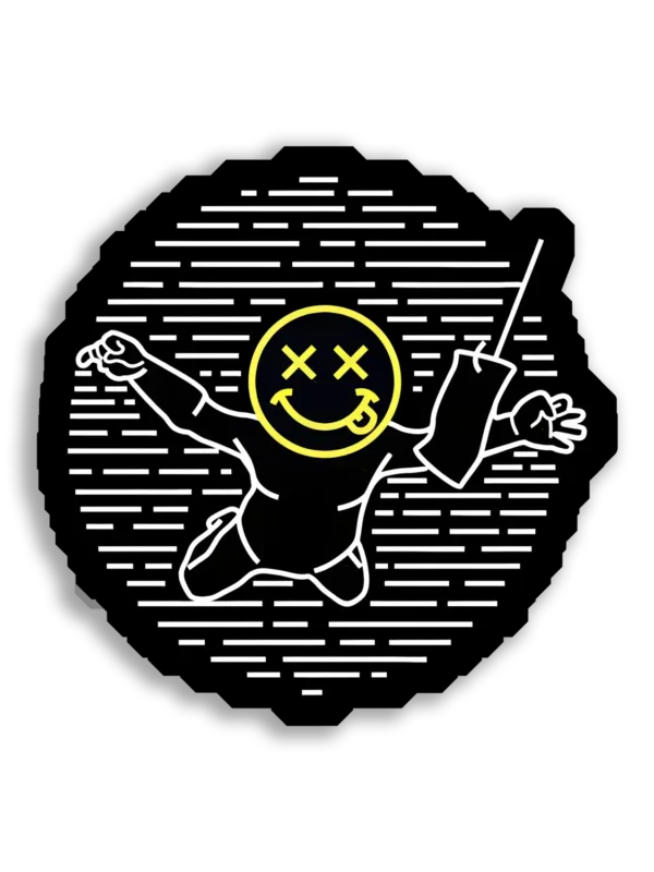 Happy Smiley Face Skydiving Sticker