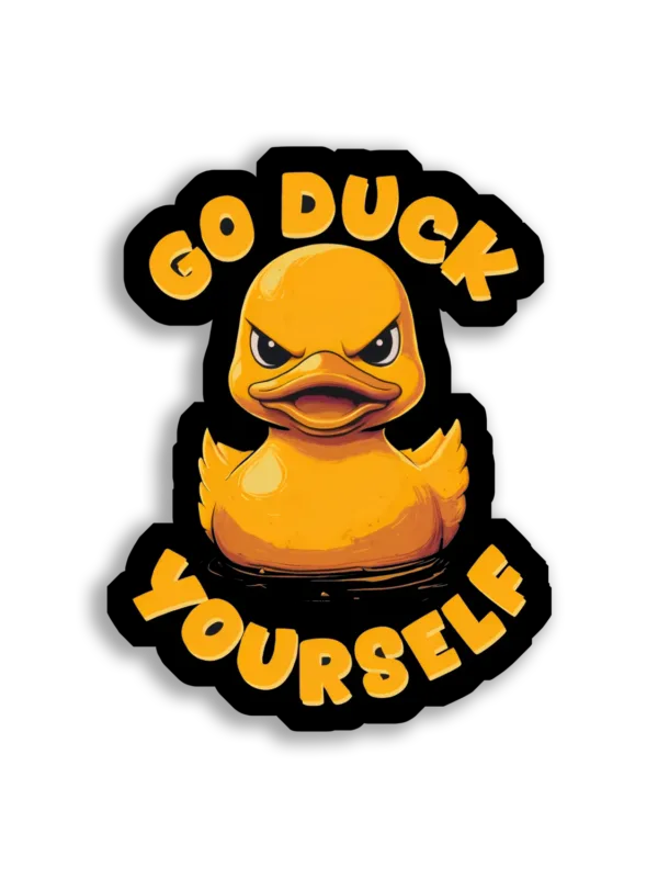 Go Duck Yourself Angry Duck Sticker