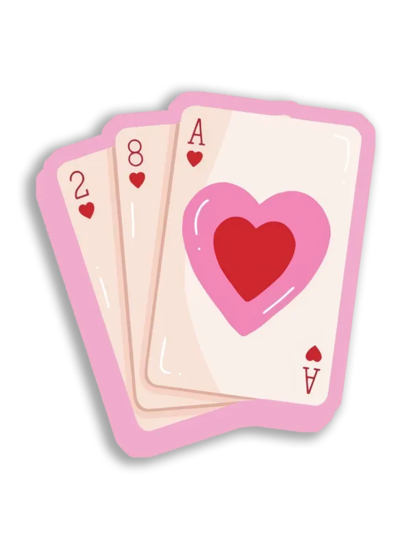 Ace of Hearts Playing Cards Sticker