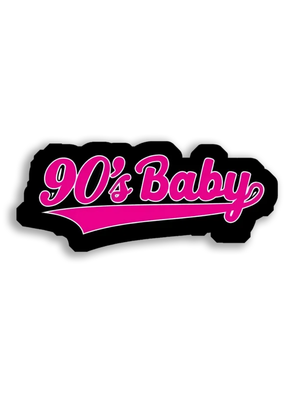 90's Baby in Pink and Black Sticker