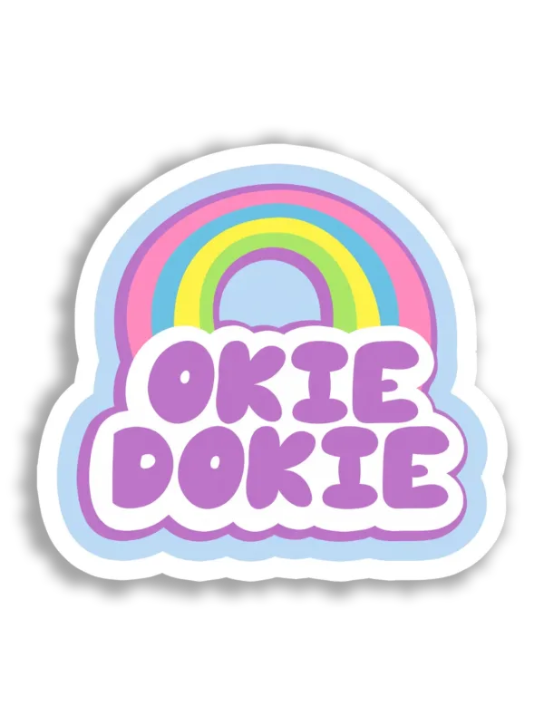 Okie Dokie Rainbow Sticker