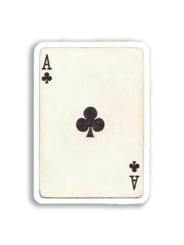 Ace of Clubs Playing Card Sticker