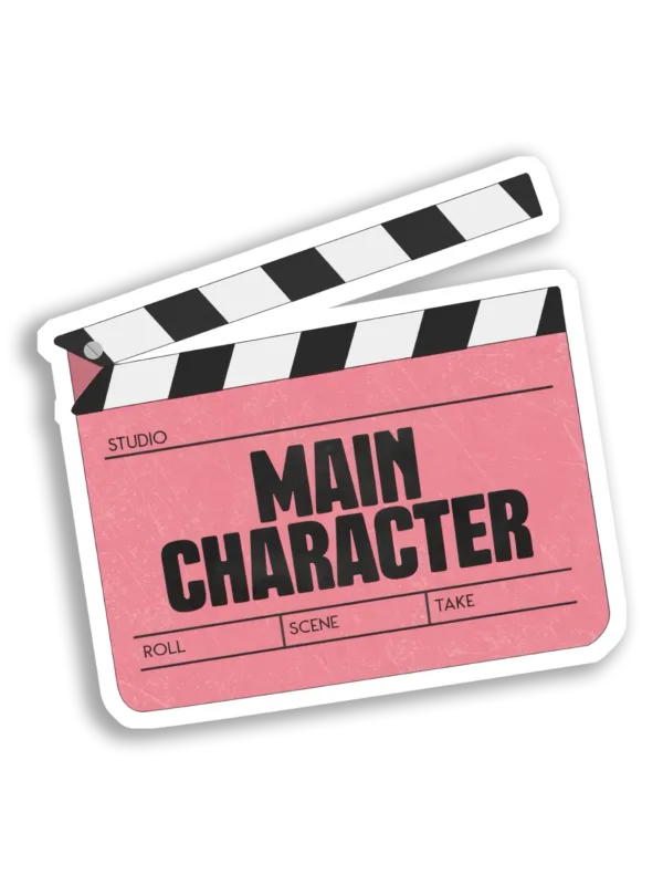 Main Character Movie Clapper Board Sticker