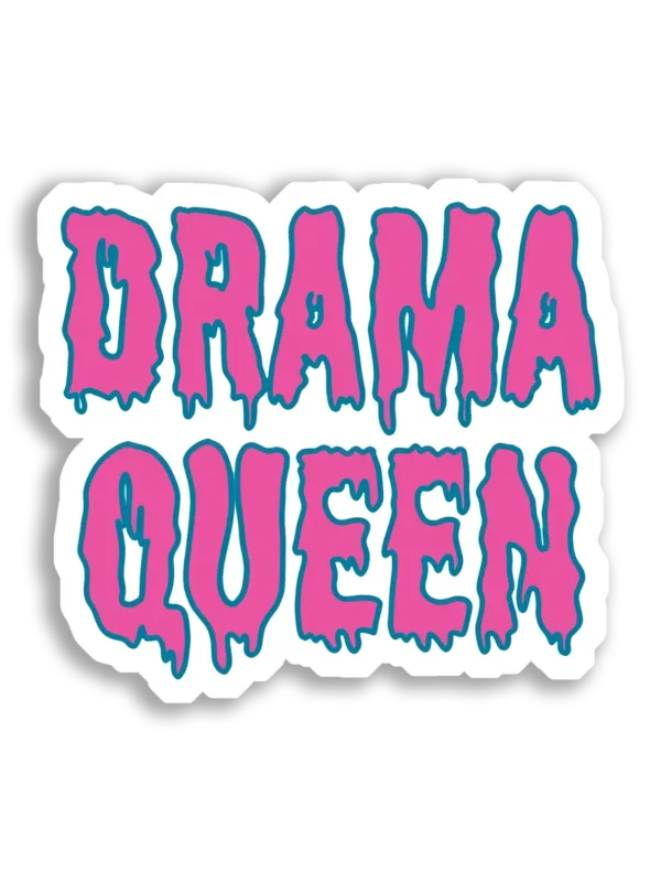 Drama Queen in Pink and Teal Sticker