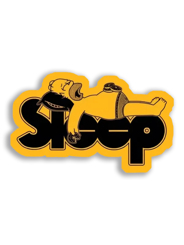Homer Simpson Sleeps on Sleep Sticker