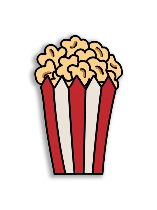 A Bucket of Buttery Popcorn Sticker