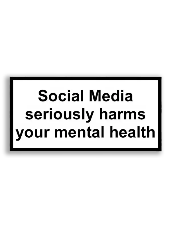 Social Media Harms Mental Health Sticker