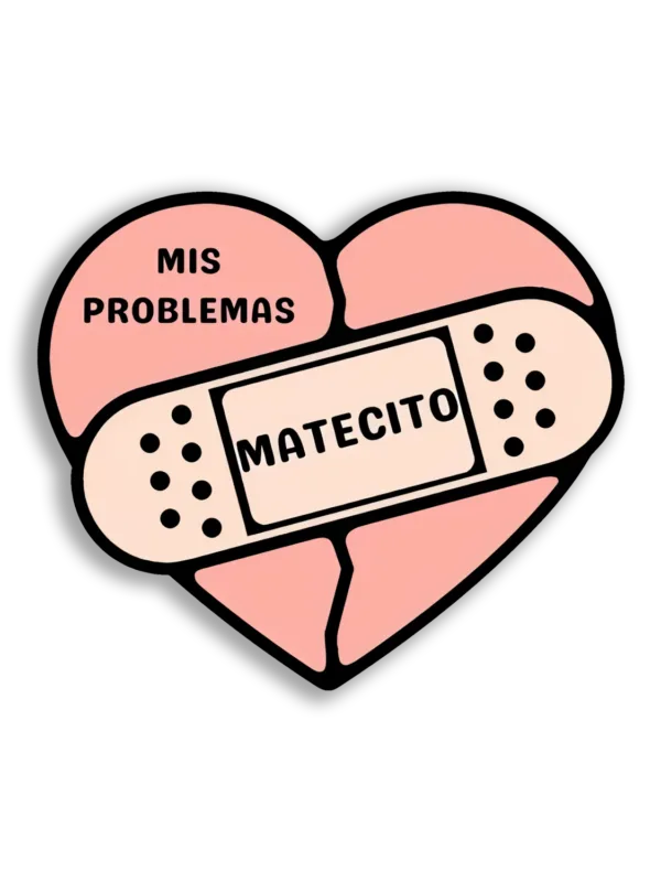 Mis Problemas Matecito Heart Sticker