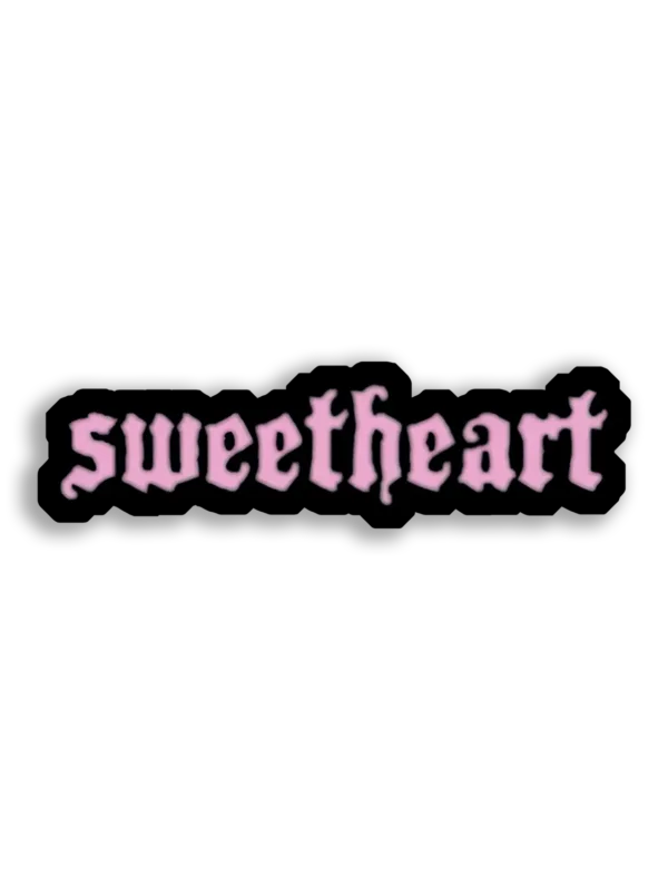 Sweetheart in Pink Gothic Font Sticker