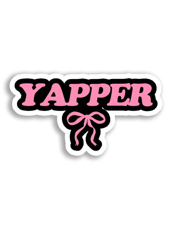Yapper With a Pink Bow Sticker