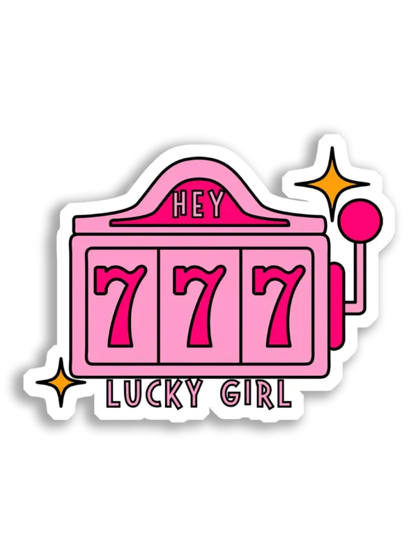 Hey Lucky Girl, 777 Jackpot Sticker