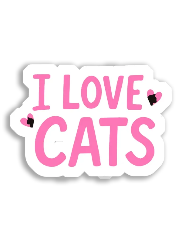 I Love Cats Sticker