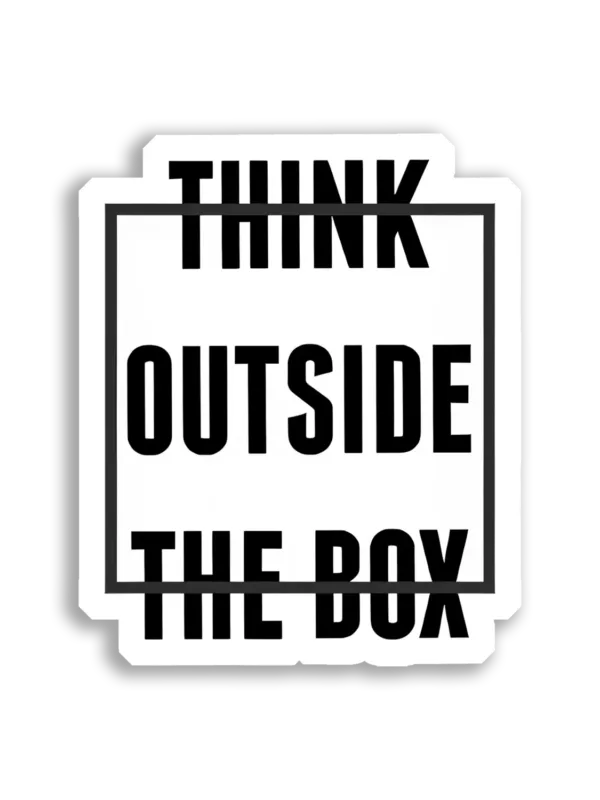 Think Outside the Box Sticker
