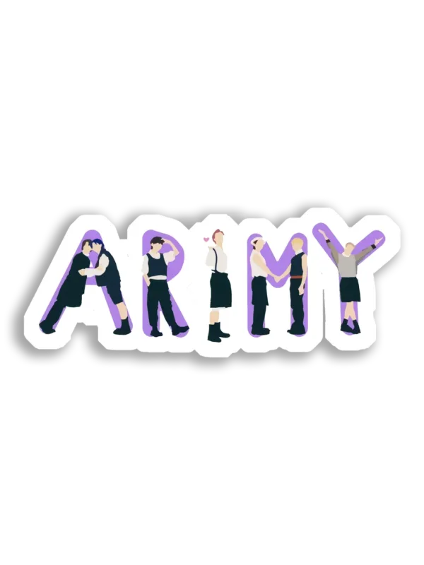 BTS Army Purple Logo Sticker