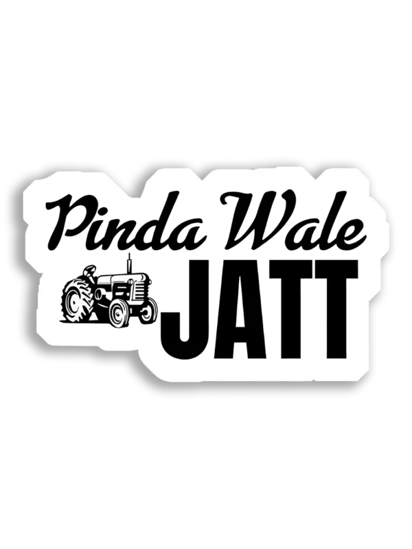 Pinda Wale Jatt and a Tractor Car Sticker