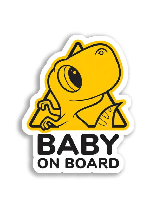 Baby Dinosaur On Board Sign Car Sticker