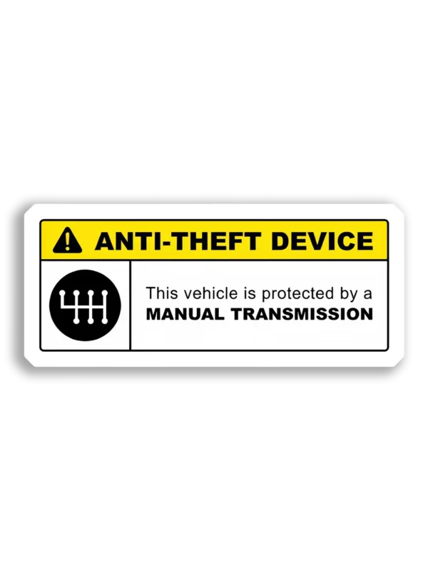 Anti-Theft Device Manual Transmission Car Sticker