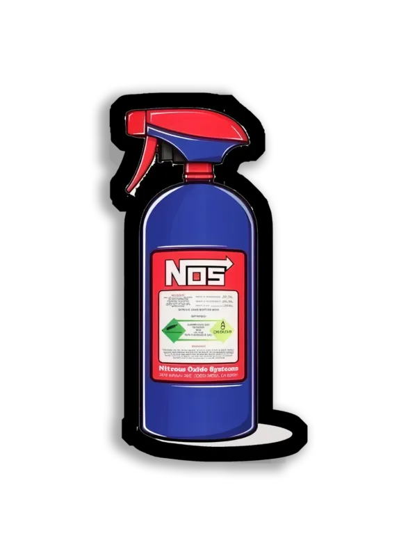 NOS Nitrous Oxide Spray Can Car Sticker