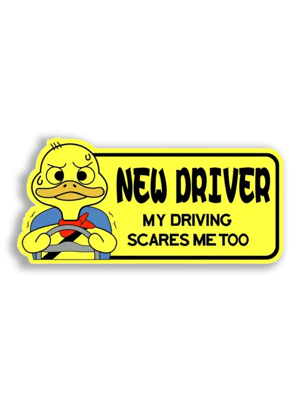 New Driver My Driving Scares Me Too Car Sticker