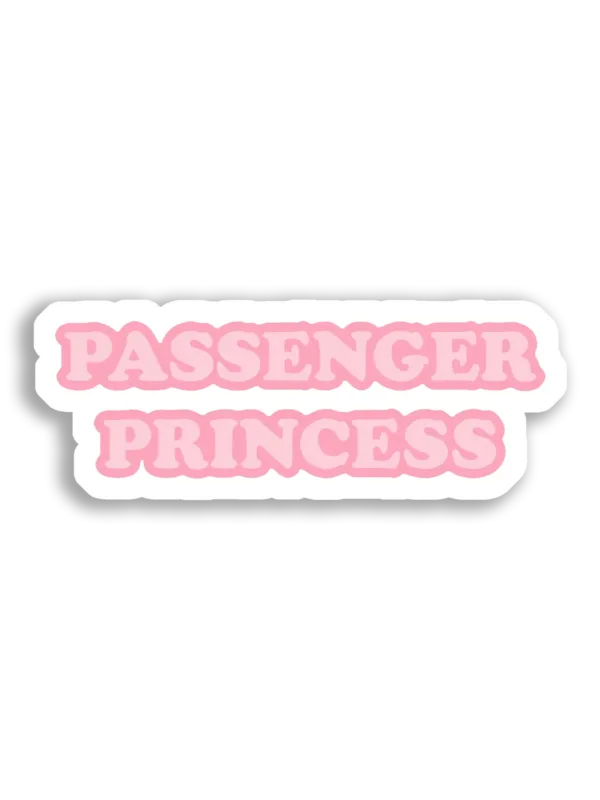 Passenger Princess in Pink Car Sticker