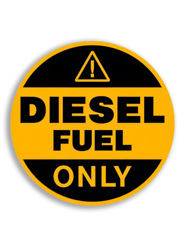 Diesel Fuel Only Sign Car Sticker