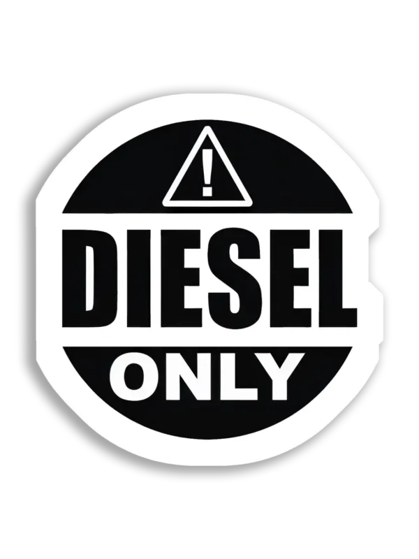Diesel Only Fuel Car Sticker
