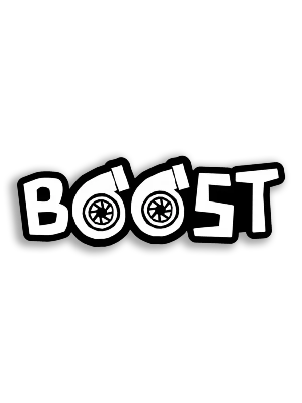 Boost With Turbochargers Car Sticker
