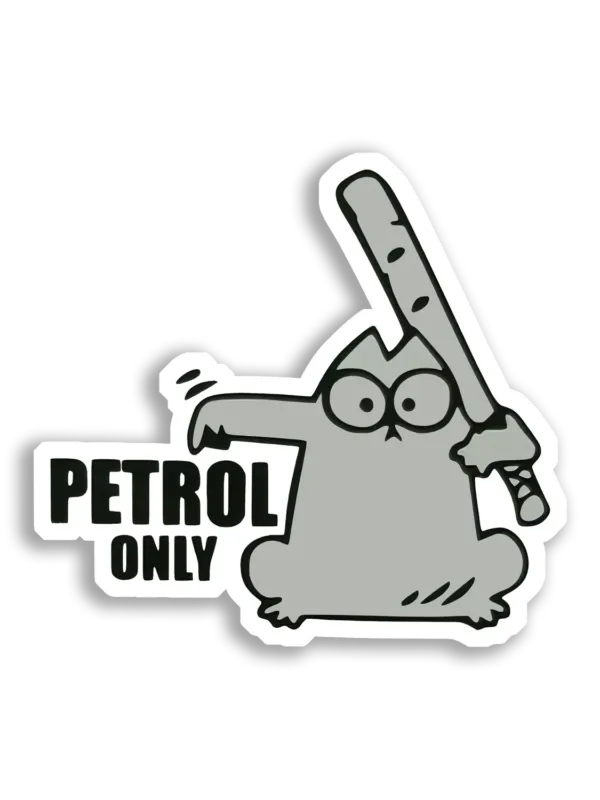 Petrol Only for This Cat Car Sticker