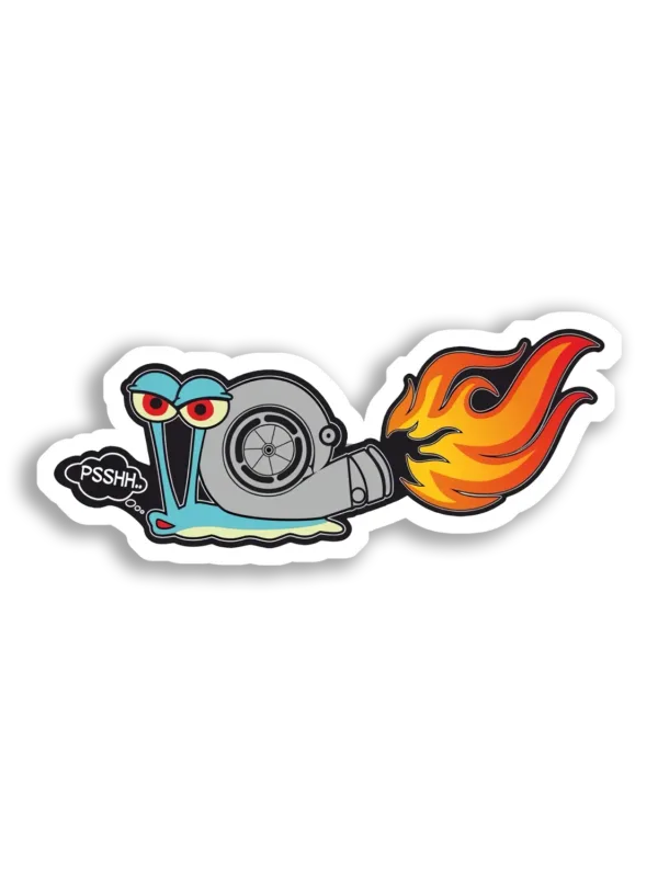 Turbo Snail Goes Psshh Car Sticker