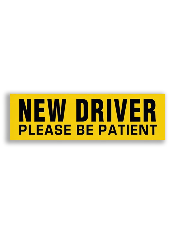 New Driver, Please Be Patient Car Sticker