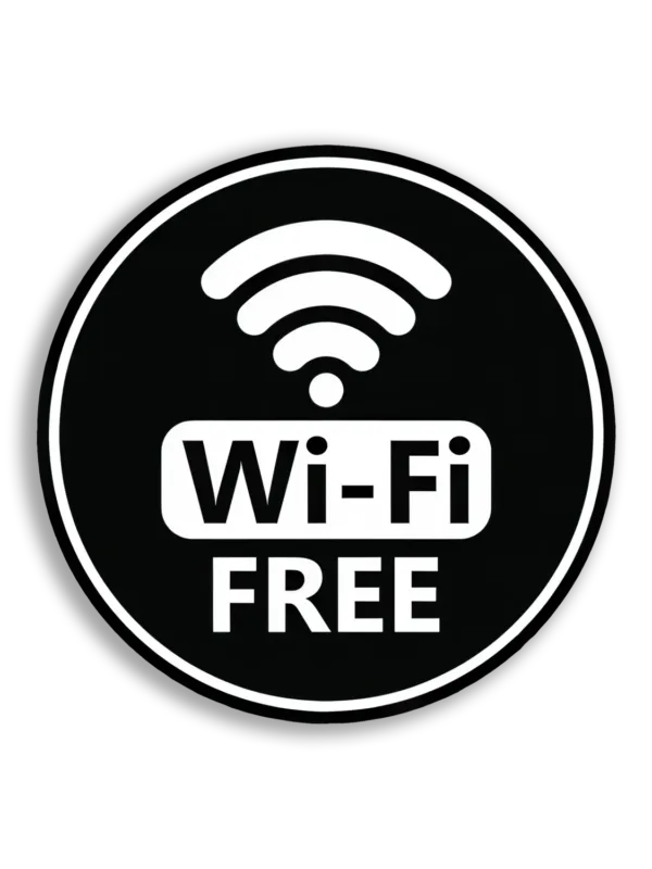 Free Wi-Fi Symbol and Text Sticker