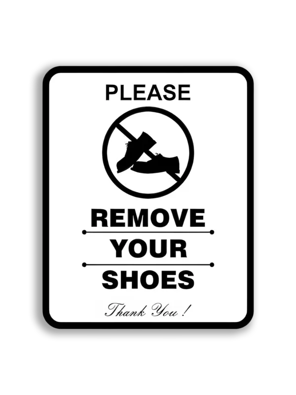 Please Remove Your Shoes Sign Sticker