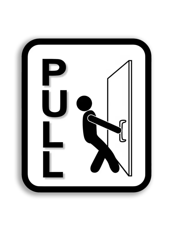 Pull the Door Open Sticker
