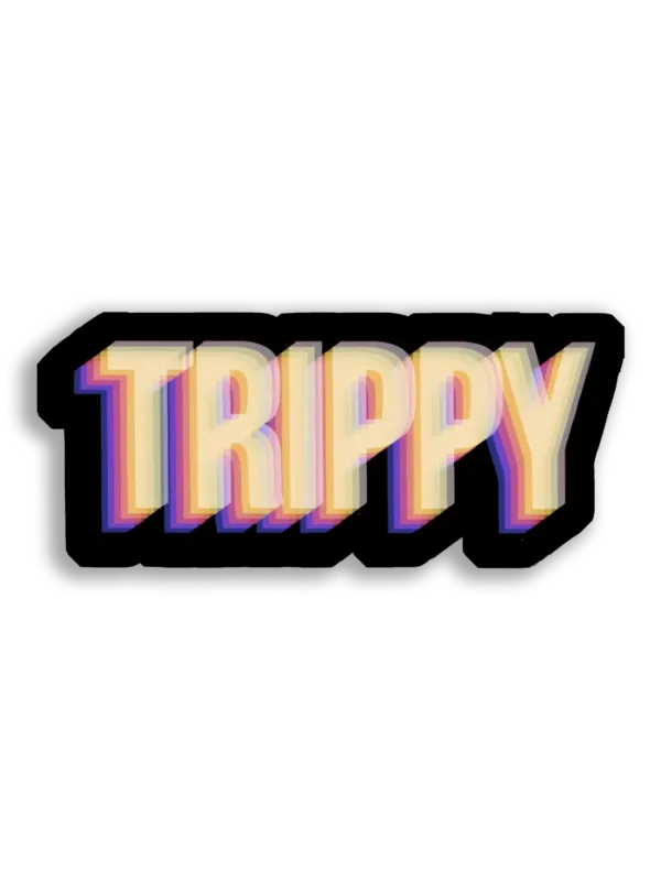 Trippy Sticker in Rainbow Colors Sticker