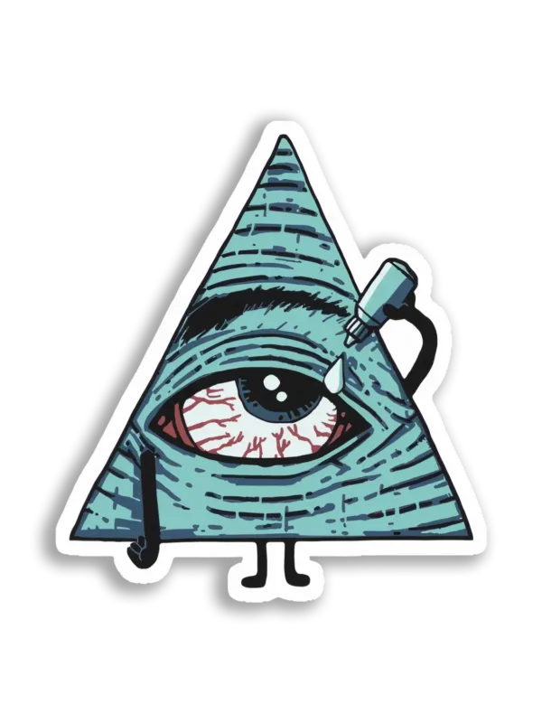 All-Seeing Eye Needs Eye Drops Sticker