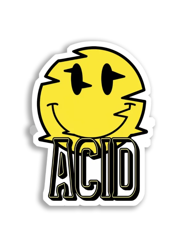 Acid Smiley Face Sticker