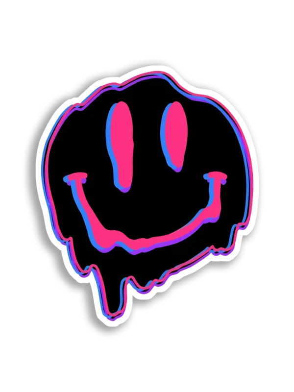 Melting Smiley Face Sticker
