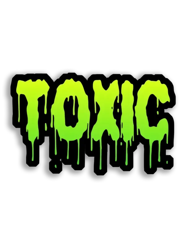 Toxic Green Goo Dripping Down Sticker