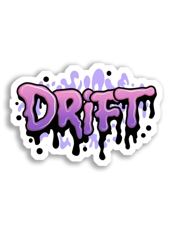 Purple and Black Graffiti Drift Sticker