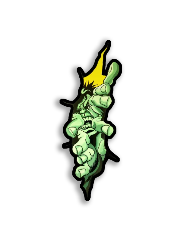 Green Monster Breaking Through Sticker