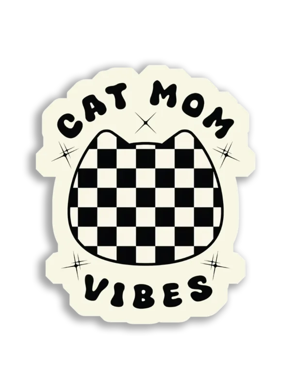 Cat Mom Vibes Sticker