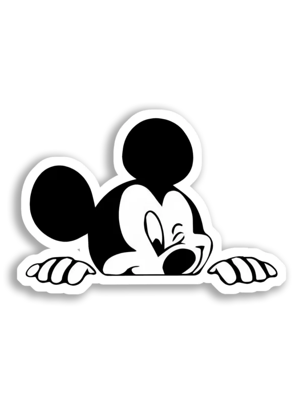 Mickey Mouse Peeking Over Edge Sticker